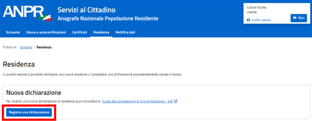 Cambio residenza online su ANPR screenshot 2