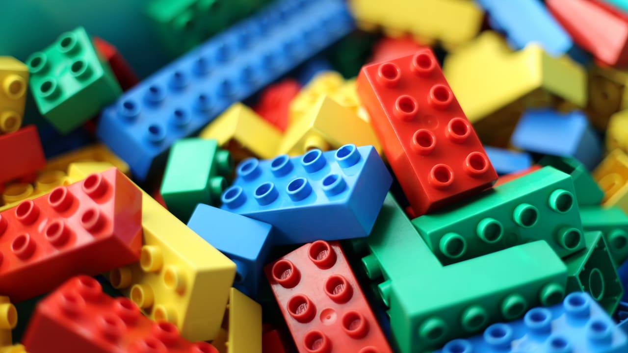 Mattoncini lego per indicare la cifratura a blocchi.